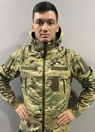 Тактична демісезонна куртка мультикам хантер ріп стоп військова армійська зсу