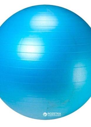 М'яч для фітнесу. фітбол (насос в комплекті) liveup anti-burst ball блакитний 55см ls3222-55b