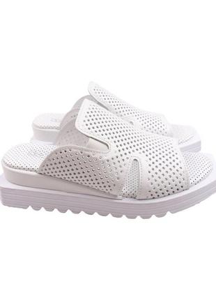 Шлепанцы женские phany белые натуральная кожа, 41