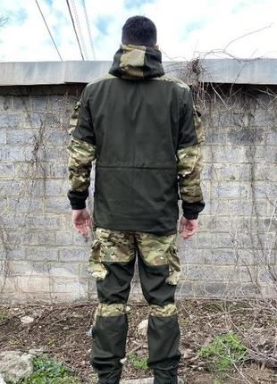 Тактичний демісезонний костюм горка 5 мультикам комбінований військовий армійський зсу4 фото