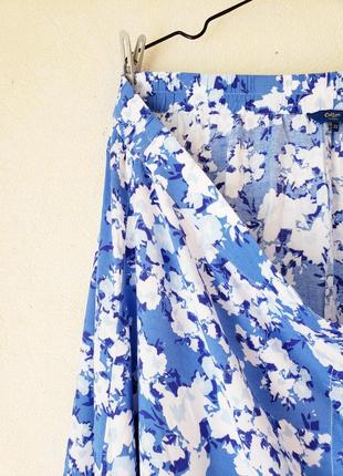 Новая натуральная юбка  cotton trader's 22-24 uk сзади на комфортной талии,7 фото