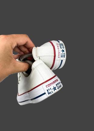 Кеды белые низкие converse all star ox white m7652c3 фото