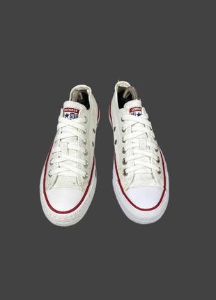 Кеди білі низькі converse all star ox white m7652c