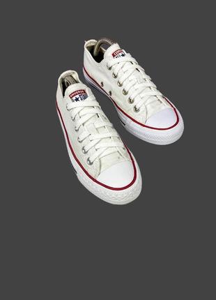 Кеды белые низкие converse all star ox white m7652c5 фото