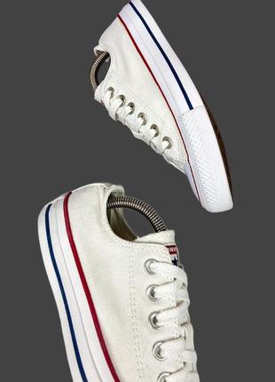 Кеды белые низкие converse all star ox white m7652c2 фото