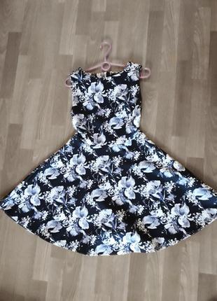 Чорно-біле плаття в квіточку incity1 фото