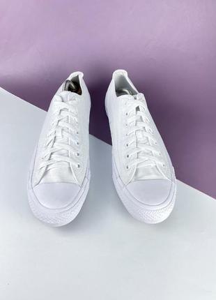 Кеди білі низькі converse chuck taylor all star white monochrome ox