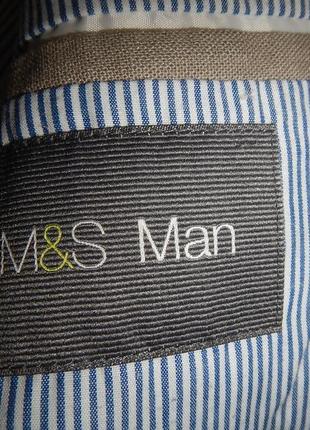 Льняной пиджак marks &amp; spencer p.m(38s) лен, вискоза5 фото