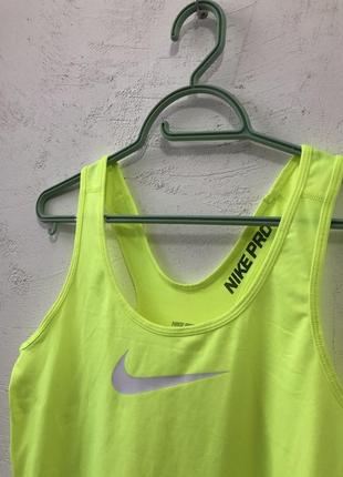 Неонова спортивна майка nike pro - m3 фото