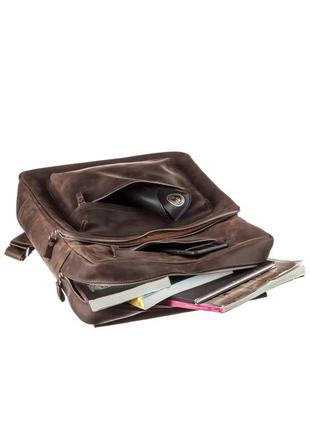 Рюкзак большой кожаный коричневый2 фото