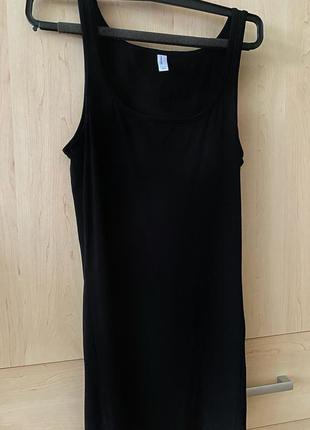 Черное мини платье майка бренда vero moda