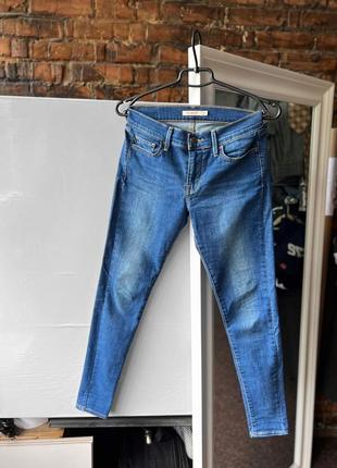 Levi's 710 super skinny women's light blue denim jeans женские джинсы3 фото