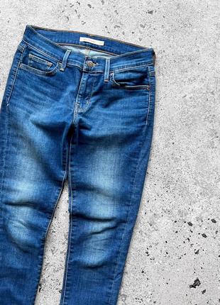 Levi's 710 super skinny women's light blue denim jeans женские джинсы2 фото