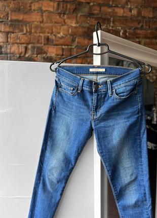 Levi's 710 super skinny women's light blue denim jeans женские джинсы4 фото