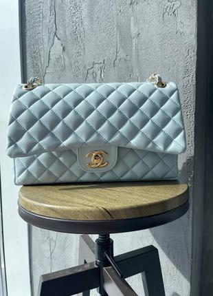 Брендовая женская сумка chanel 31*16*10 бирюзовый