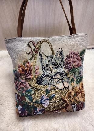 Сумка шоппер гобелен