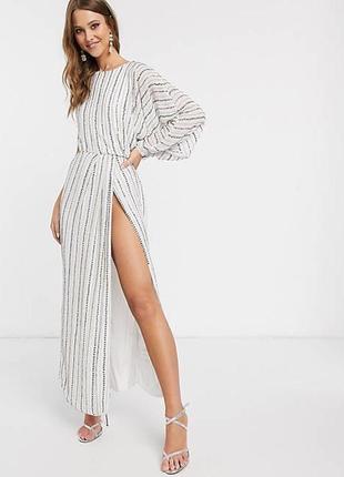 Платье мидакси с отделкой asos design