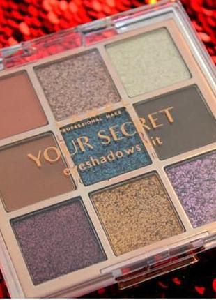 Палетка тіней lamel your secret eyeshadow kit тіні для повік