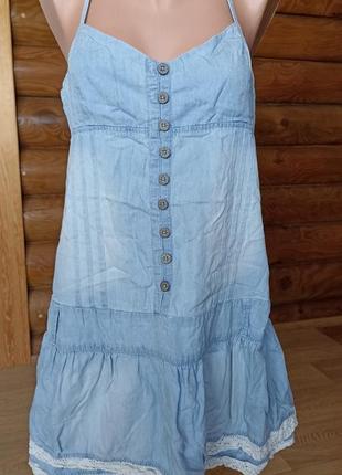 Zara. джинсовое платье, сарафан. 48р.