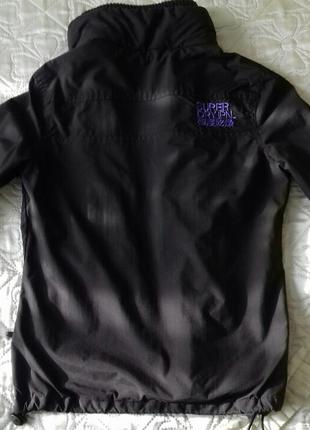 Куртка superdry мужская, черная(в середине фиолетовая) ветровка6 фото