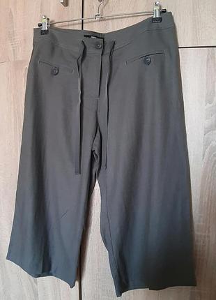 Штаны льняные укороченные