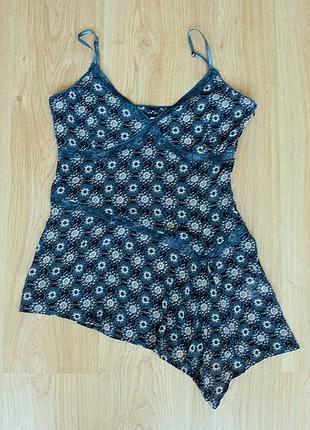 Блуза майка блузка туніка сітка тонка асиметрія гіпюр блискавка на бретелях