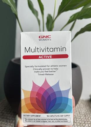 Вітаміни для жінок gnc women's multivitamin active 90 капс.1 фото