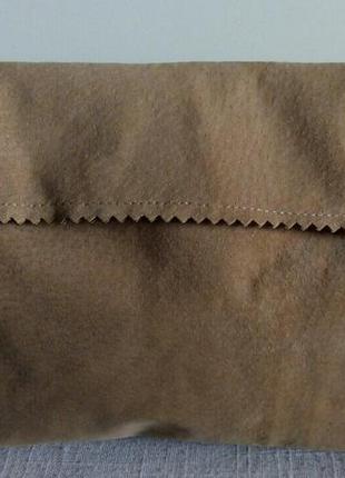 Косметичка бежева під замш