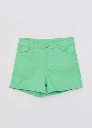 13 - 14 років 158 - 164 см нові фірмові яскраві шорти дівчинці lc waikiki вайкікі зелені