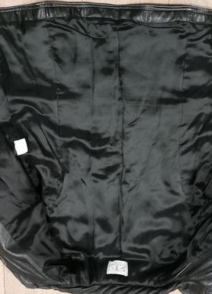 Шикарная утепленная кожаная куртка италия4 фото