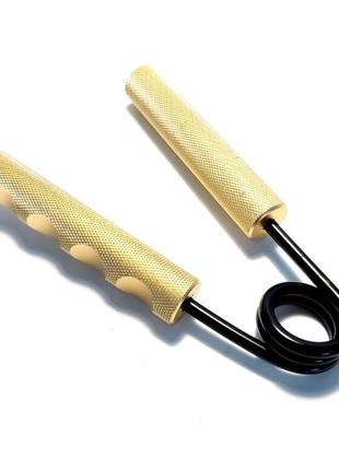 Еспандер-ножиці металевий hanghao 100lb/45 кг золотистий3 фото