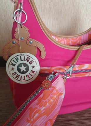 Яркая, стильная, качественная сумка с внутренним кошельком kipling, оригинал8 фото