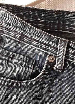 Черные коттоновые джинсы мом5 фото