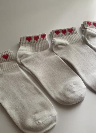 Средние носки с сердечками1 фото