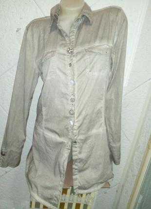 Интересная винтажная рубашка хлопок италия bottega1 фото