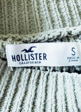 Укороченный трендовый оверсайз джемпер оттенка хаки  hollister7 фото