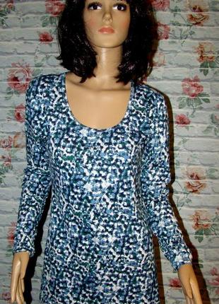 Новая трикотажная кофта, удлиненная футболка с длинным рукавом ( лонгслив) р.м