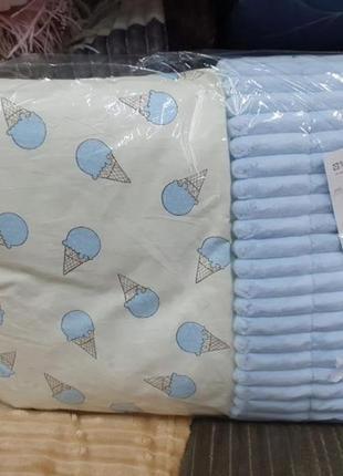 Двухстороннюю плед одеялко конверт. плюшевое одеяло десткое коттон и плюш. есть расцветка1 фото