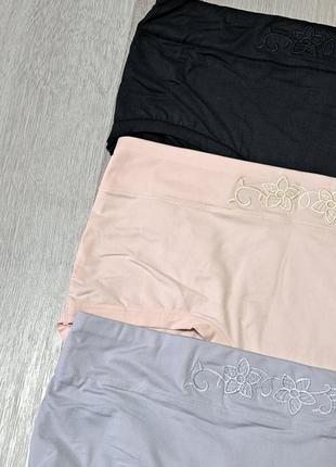 Трусики 🔥 бамбук 56 54 52 р 50 48 размеры трусы большие батал коррекция нижнее бельё...