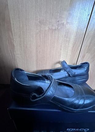 Черные кожаные ортопедические туфли joya karl muller2 фото