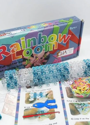 Набор для плетения браслетов из резинок с аксессуарами rainbow loom2 фото