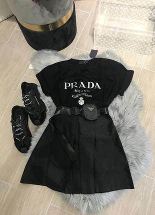 Костюм prada футболка+юбка