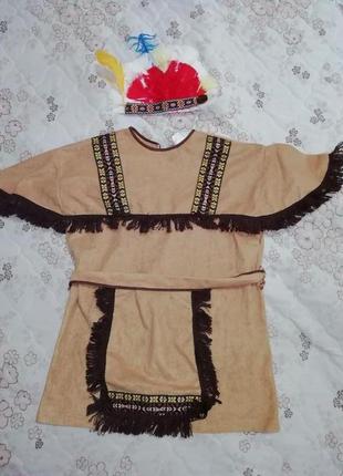 Новорічний карнавальний костюм індіанка на 7-8лет