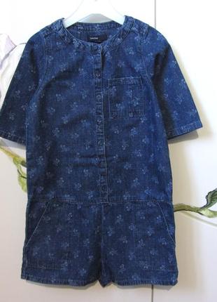 Летний ромпер шорты комбинезон комбез с шортами синий джинсовый gap для девочки 5 лет 110