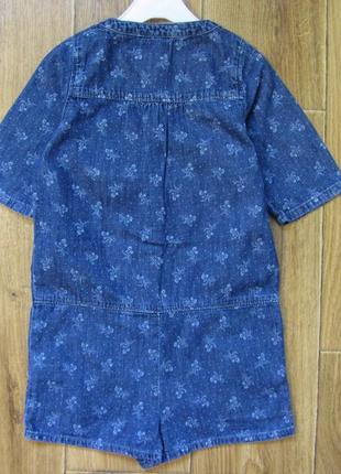 Літній ромпер шорти комбінезон комбез із шортами синій джинсовий gap для дівчинки 5 років 1103 фото