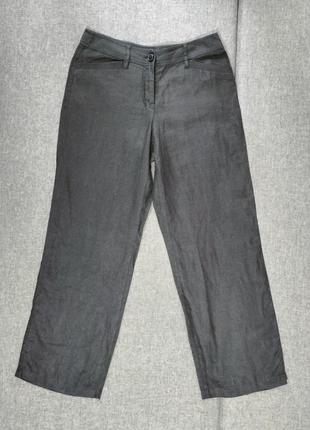 Льняні жіночі легкі штани g.w. чорні 42-44