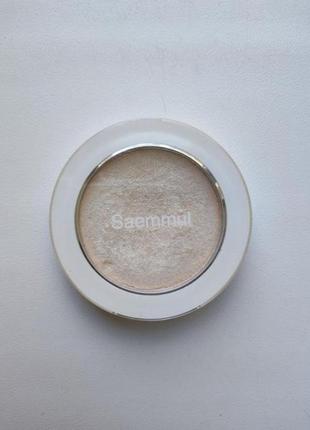 Хайлайтер the saem saemmul single blusher gd01 gold volume light