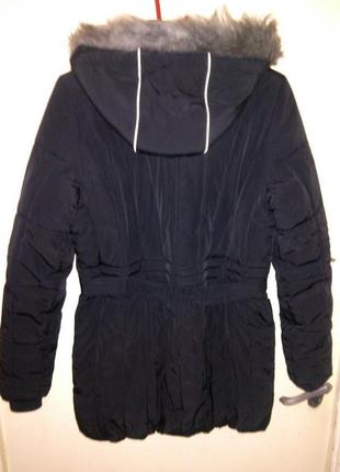 Демисезон.,удлиненная,утепл., куртка с отстёгив.капюшоном и мехом,поясом,s.oliver3 фото