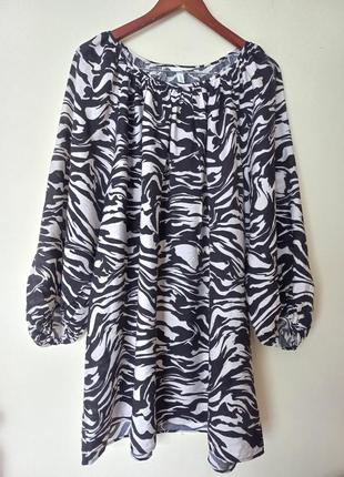 Блузон блуза туника ботального размера h&m