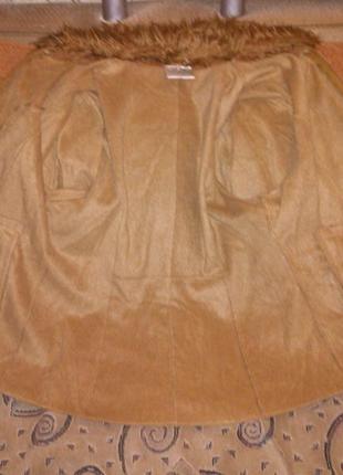 Стильная,деми-куртка-винтаж,с съёмным воротником,под замш,шнуровками,vd haly style5 фото